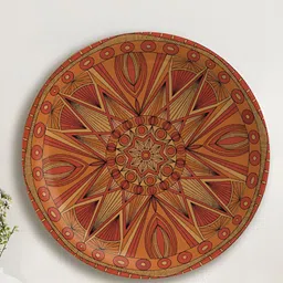 nestroots Walnut Whirl Mustard Yellow Ceramic Wall Decor-image-56