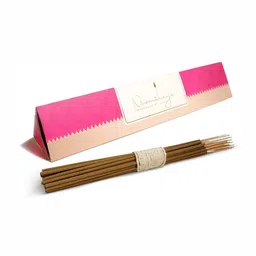 Nirmalaya 40-Pcs Brown & & Pink 100% Organic Rooh Rose Incense Sticks-image-92