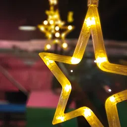 SPARK WORLD Yellow Star Shaped String Lights-58