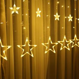 SPARK WORLD Yellow Star Shape String Lights-35