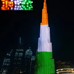 ENORMITY  Orange & Green Rice Shaped  LED String Lights image 1