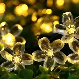 SPARK WORLD White Flower Shape String Lights-25