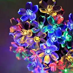 ENORMITY Blue & Yellow Flower Shape String Lights-49
