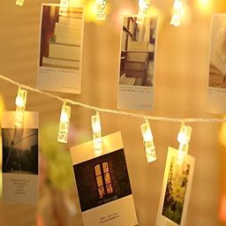 SPARK WORLD White Photo Clip Shape String Lights-37