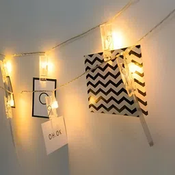 SPARK WORLD Yellow Photo Clip Shape Bulb String Lights-1