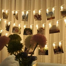 ENORMITY Yellow Photo Clip Shape String Lights-26