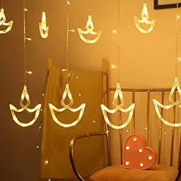 ENORMITY Yellow Moon Shape String Lights image 1