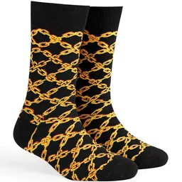 Dynamocks Unisex Patterned Anti-Microbial Calf Length Socks-73