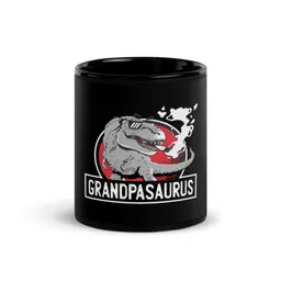 RISH Black & Grey Printed Ceramic Glossy Coffee Mug 325 ml-26