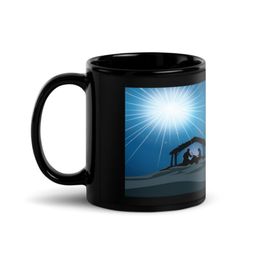 RISH Black & Blue Printed Ceramic Glossy Coffee Mug - 325 ML-17