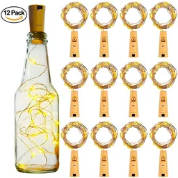 ENORMITY 12Pcs Yellow Rice Shape Cork String Light image 2