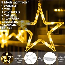 SPARK WORLD Yellow Star LED String Lights image 2