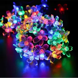SPARK WORLD Yellow & Pink Flower-Shaped String Lights image 2
