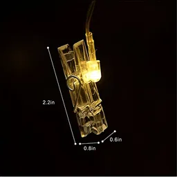 SPARK WORLD Yellow Photo Clip String Lights image 4