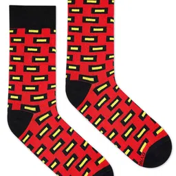 Dynamocks  Unisex Patterned Anti-Microbial  Calf-Length Socks image 3