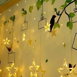 SPARK WORLD Gold Toned Star Shaped String Lights image 2