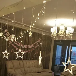 SPARK WORLD Yellow Star-Shaped String Lights image 2