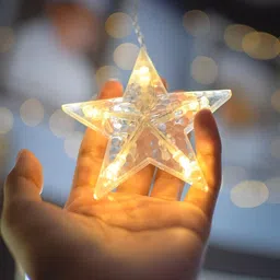 SPARK WORLD 138 Yellow Star Shaped LED String Lights image 4