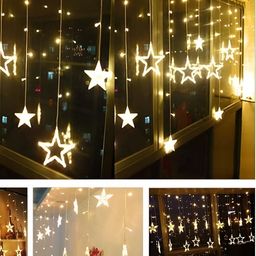 SPARK WORLD Gold Star Bulb Shaped String Lights image 3