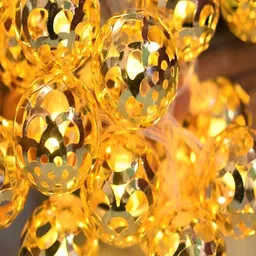 SPARK WORLD Gold Toned Cylindrical Shape String Lights image 2