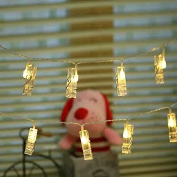 SPARK WORLD Yellow Photo Clip String Lights image 2