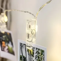 SPARK WORLD Yellow Photo Clip Shape Bulb String Lights image 2
