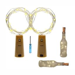 SPARK WORLD 10 Yellow Cork LED String Lights image 3