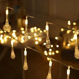 SPARK WORLD 13 Yellow Tear Drop Shaped LED String Lights image 3