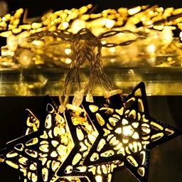 SPARK WORLD Yellow Star Shaped String Lights image 3