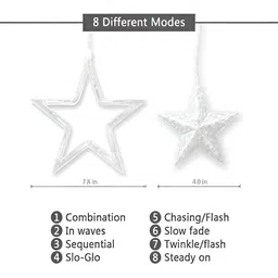 ENORMITY Green & Purple Star Shape String Lights image 5