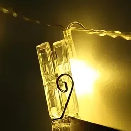 SPARK WORLD Yellow Photo Clip String Lights image 3