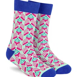 Dynamocks Multicoloured Patterned Calf-Length Socks-5
