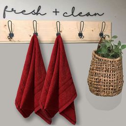YK Kids Maroon Sandy 100% cotton 2 Piece Hand Towel Set, 380 GSM-image-68