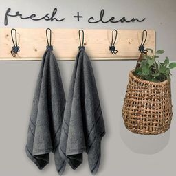 YK Grey Sandy 100% cotton 2 Piece Hand Towel Set, 380 GSM-image-61