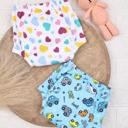 Moms Home Set Of 2 Padded Car & Heart Printed Underwear-image-51
