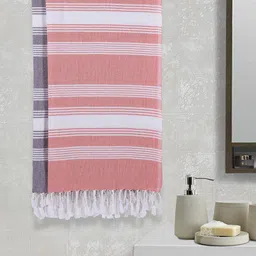 Arrabi Set Of 2 Striped 210 GSM Cotton Bath Towels-55