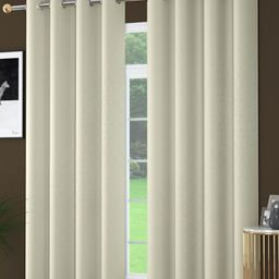 AaHo Decor Off White 2 Pieces Black Out Window Curtains-image-95