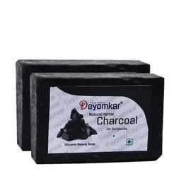 Deyomkar Pack of 2 Natural Herbal Glycerin Charcoal Soaps-29