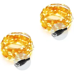 SPARK WORLD 2-pcs Yellow LED String Lights-54