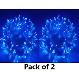 SPARK WORLD Blue 2 Pieces Rice Shape String Lights-44