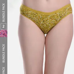 FIMS Women Pack Of 2 Printed Anti-Microbial Hipster Briefs-image-53