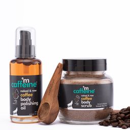 MCaffeine Exfoliating Coffee Body Scrub & Relaxing Body Massage Oil for Glowing Skin-18