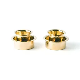 Ekhasa Gold-Toned 4 Pieces Brass Glossy Cups & Saucer 130 ml-19
