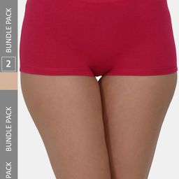 DressBerry Women Pack Of 2 Boy Shorts Briefs-image-78