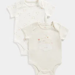 mothercare Infants Pack Of 2 Printed Pure Cotton Bodysuit-image-76