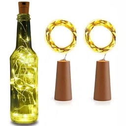 SPARK WORLD Yellow 2 Pieces Cork LED String Lights image 3