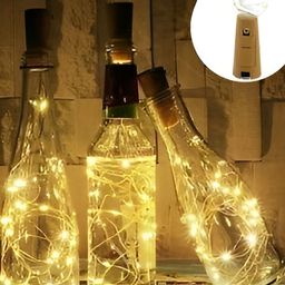 SPARK WORLD Yellow 2 Pieces Rice Shaped Cork Fairy String Lights image 2