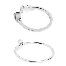 Accessorize Set Of 2 Crystals Studded & Moon Finger Rings image 3