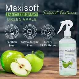 Maxisoft Set of 2 Green Apple Hand Sanitizer Spray-500 ml Each image 2