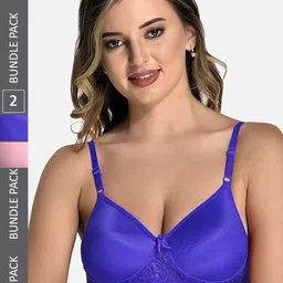 StyFun Pack Of 2 Full Coverage Lightly Padded Lace All Day Comfort Bra-picture-47